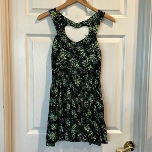 LC LAUREN CONRAD Sleeveless Floral Back Heart Mini Dress